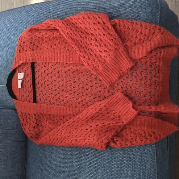 Xhilaration Pumpkin Orange Crochet Shrug Sweater  Size XL - Picture 5 of 10